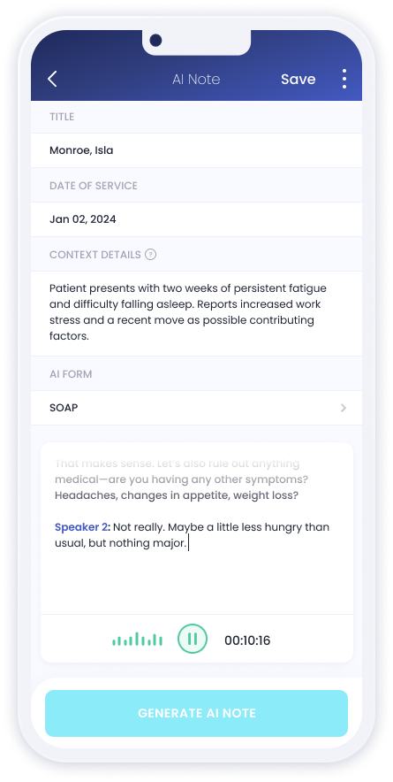 DocBuddy AI Notes - Recording DocBuddy AI Notes